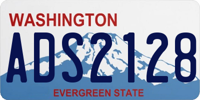 WA license plate ADS2128