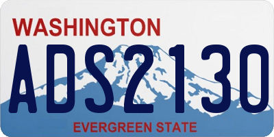 WA license plate ADS2130