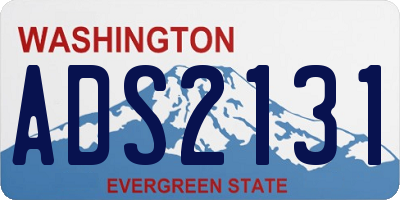 WA license plate ADS2131