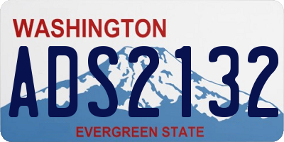 WA license plate ADS2132