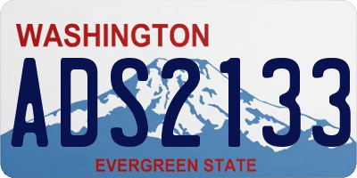 WA license plate ADS2133