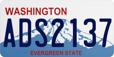 WA license plate ADS2137