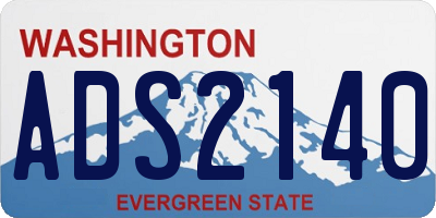 WA license plate ADS2140