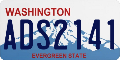 WA license plate ADS2141