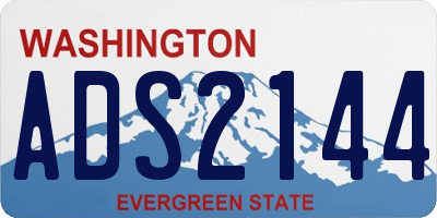 WA license plate ADS2144