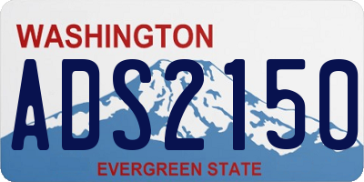 WA license plate ADS2150