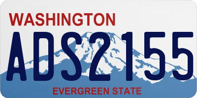 WA license plate ADS2155
