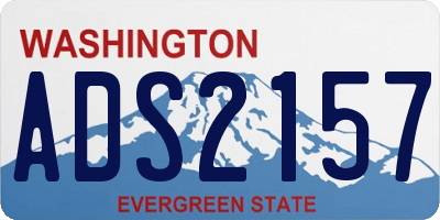WA license plate ADS2157