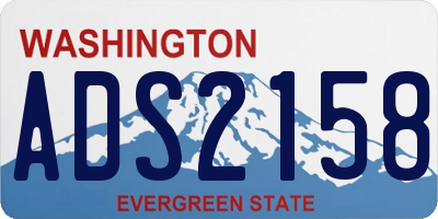 WA license plate ADS2158