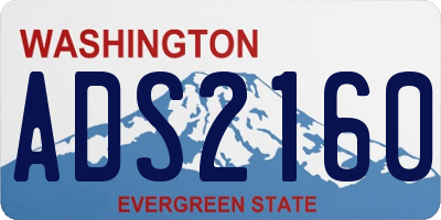 WA license plate ADS2160