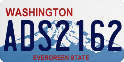 WA license plate ADS2162