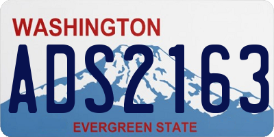 WA license plate ADS2163