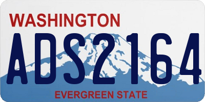 WA license plate ADS2164