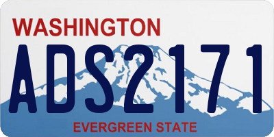WA license plate ADS2171