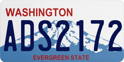 WA license plate ADS2172