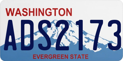 WA license plate ADS2173