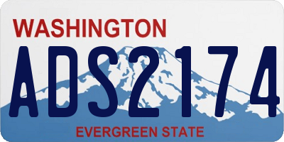 WA license plate ADS2174