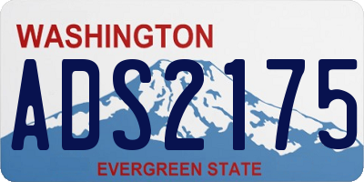 WA license plate ADS2175