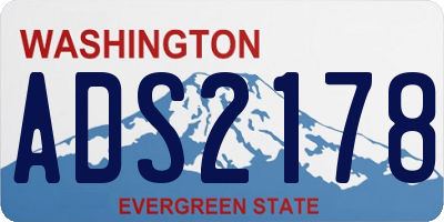 WA license plate ADS2178
