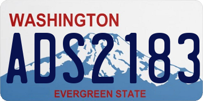 WA license plate ADS2183