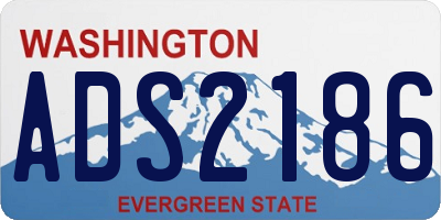 WA license plate ADS2186
