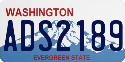 WA license plate ADS2189