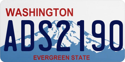 WA license plate ADS2190