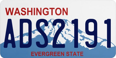 WA license plate ADS2191