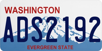 WA license plate ADS2192