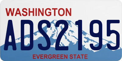 WA license plate ADS2195