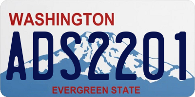 WA license plate ADS2201