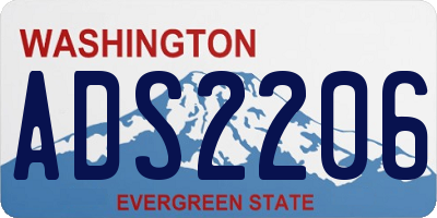 WA license plate ADS2206
