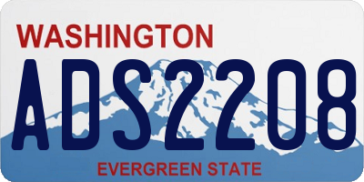 WA license plate ADS2208