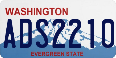 WA license plate ADS2210