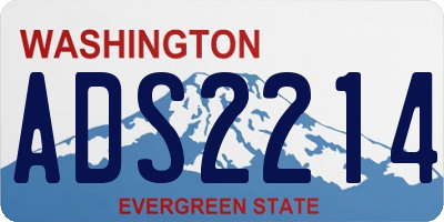 WA license plate ADS2214