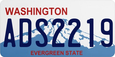 WA license plate ADS2219