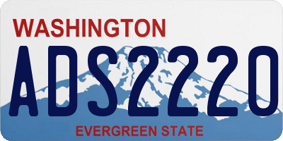 WA license plate ADS2220