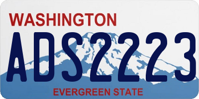 WA license plate ADS2223