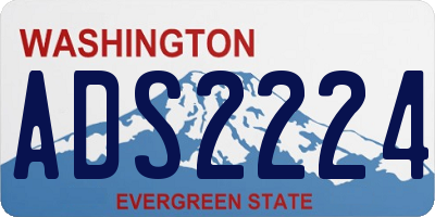 WA license plate ADS2224