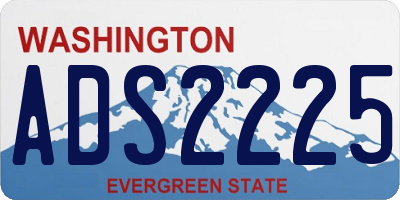 WA license plate ADS2225
