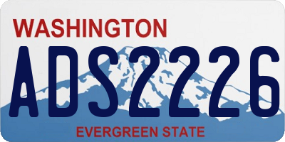 WA license plate ADS2226