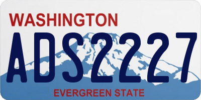 WA license plate ADS2227