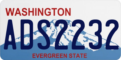 WA license plate ADS2232
