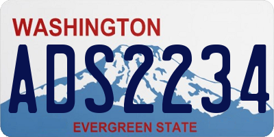 WA license plate ADS2234