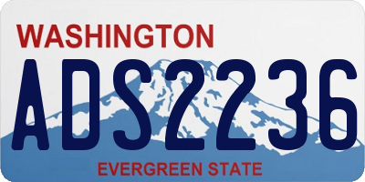 WA license plate ADS2236