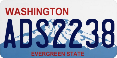 WA license plate ADS2238