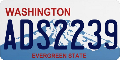 WA license plate ADS2239