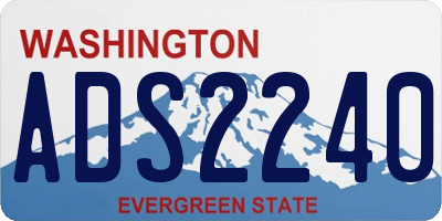 WA license plate ADS2240