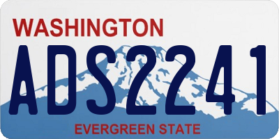 WA license plate ADS2241