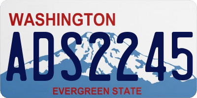 WA license plate ADS2245